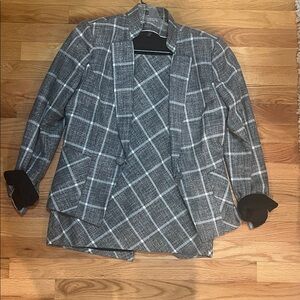 White House Black Market Gray Plaid Blazer